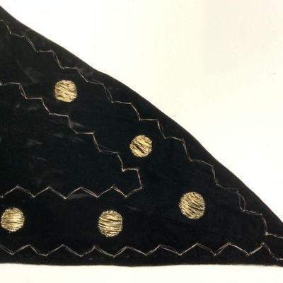 Womens Black Velvet Scarf
