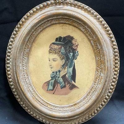BORGHESE Victorian Woman Fashion Chalkware
