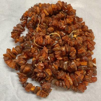 Group Lot Amber Chip Beads, Jewelry Makers
