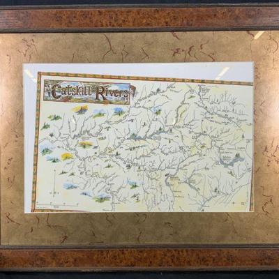 Framed Manikowski 1999 Catskill Rivers Lithograph
