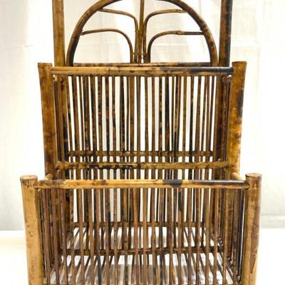 Rattan Bamboo Magazine Rack
