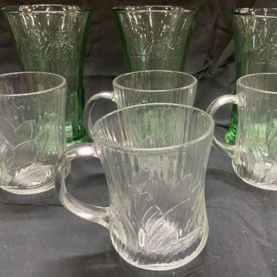 Lot 7 Coca Cola Glass Cups & More
