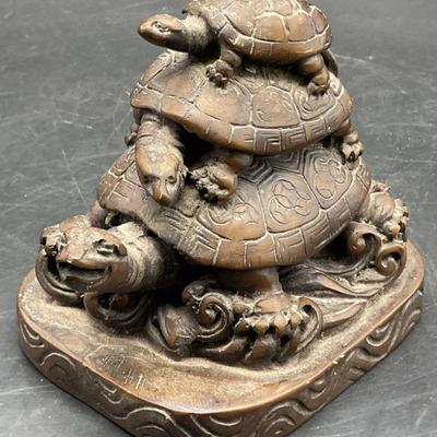 WORLD BUYERS Handmade Turtle Tower Figural
