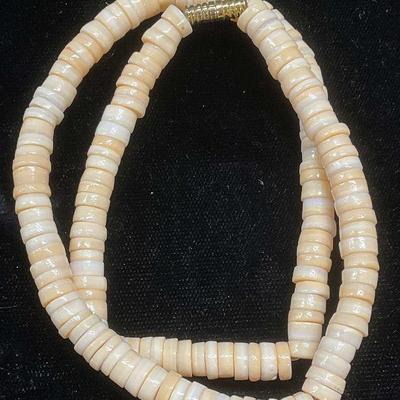 Vintage Shell Beaded Choker Necklace
