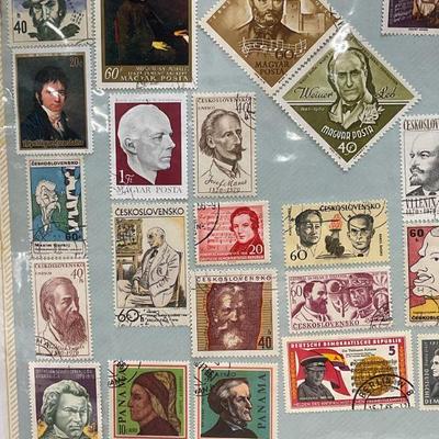Group Lot 100+ Vtg Foreign Stamps, 1st Issue+
