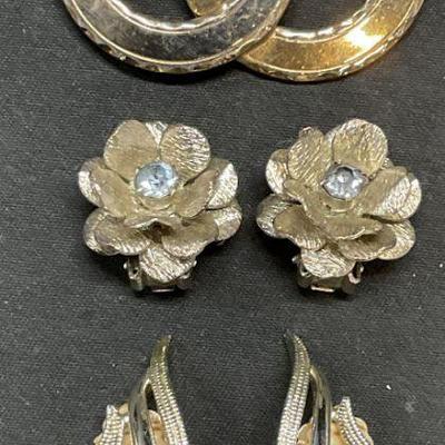 Lot 3 Vtg Sarah Coventry Silver Tn Earrings +
