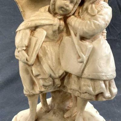 GOING TO SCHOOL Vtg Ceramic Fig Of Children
