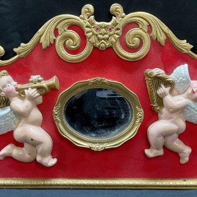 Sgn Haggerty Cherub Dragon Carousel Panel Mirror
