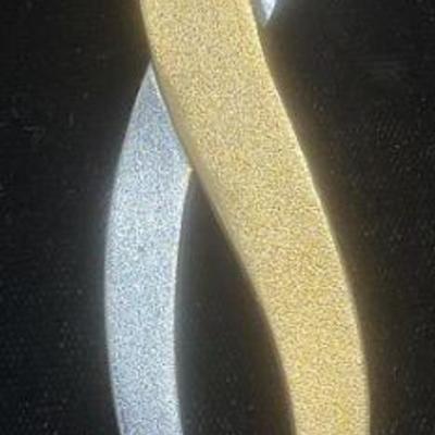 XL Silver & Gold Tone X Pin, 5 Inches Long
