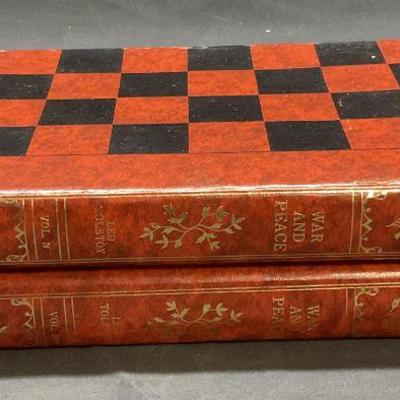 False Book Chess Board & Pieces
