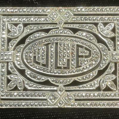 Art Deco Sterling Silver Marcasite Brooch
