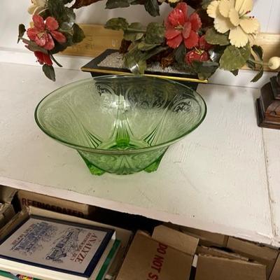 Green Glass Bowl