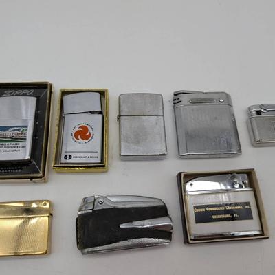 Group Of Cigarette Lighters..Zippo, Ronson, Colibri