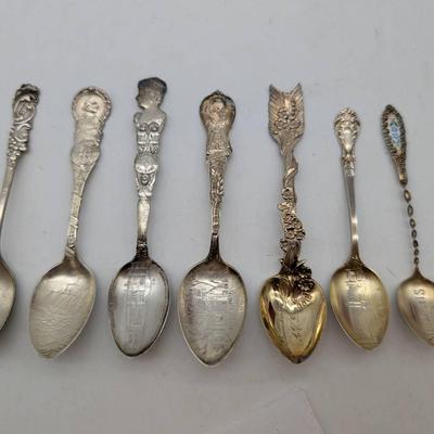 7 Antique Sterling Silver Souvenir Spoons...Richmond