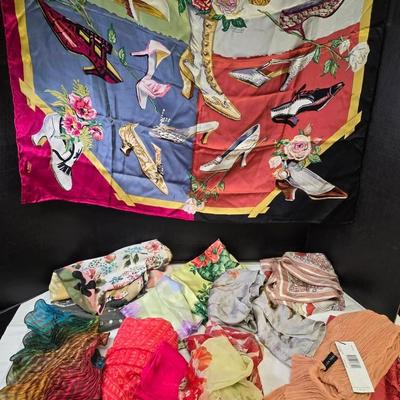 Designer & Fashion Scarves Les Copains, Ellen Tracy Florals