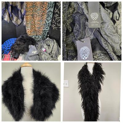 Fur Wrap, Feathers, Vince Camuto, Fashion Scarves 