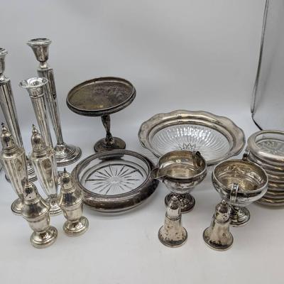 Weighted Sterling And Sterling Rimmed Pieces 