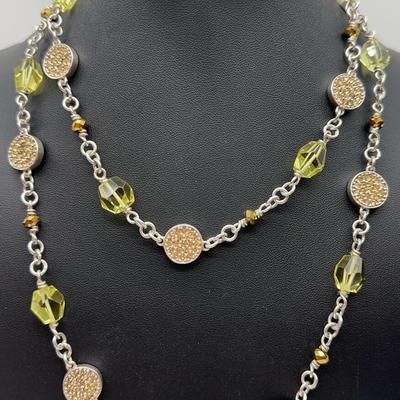 Barry Brinker 950 silver and Citrine necklace