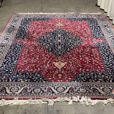 9 x 12 red and blue floral rug