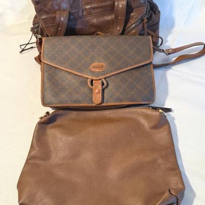 Collection Of Botkier, Bally, and Joy Brown Handbags 