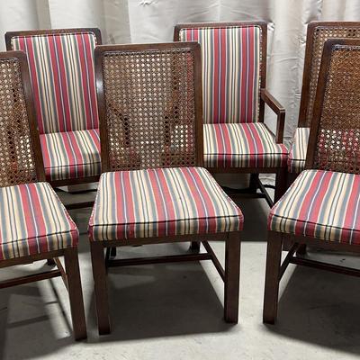 Six Dining Room Cane-back Chairs