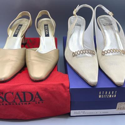 Escada And Weitzman Closed Toe Slingbacks 