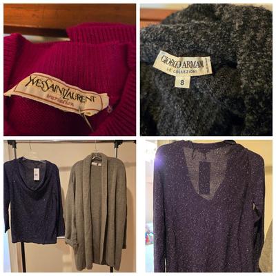 Designer Tops: Yves Saint Laurent, Vintage, Armani 