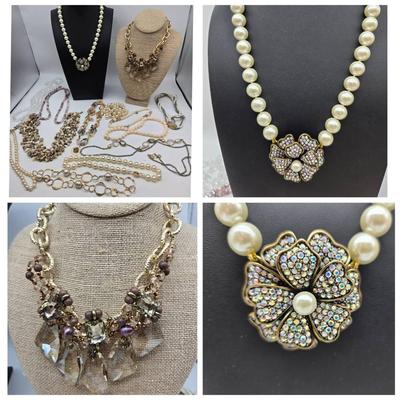 Heidi Daus Necklace & Vintage Costume Jewelry, Pearls