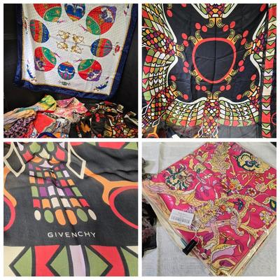 Givenchy, Silk, Alexander McQueen Fashion Scarves 