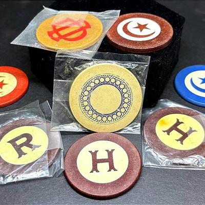 Antique High Quality Paranoid Inlay Poker Chips 