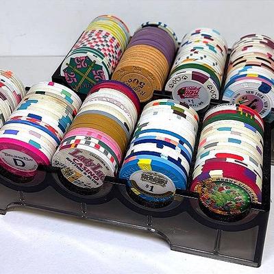 Vintage Custom Made Poker Chips Assortment 