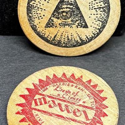 Vintage Wooden Event Tokens 