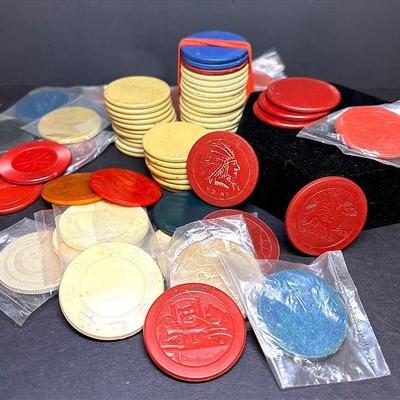 Vintage Clay Poker Chips and More 