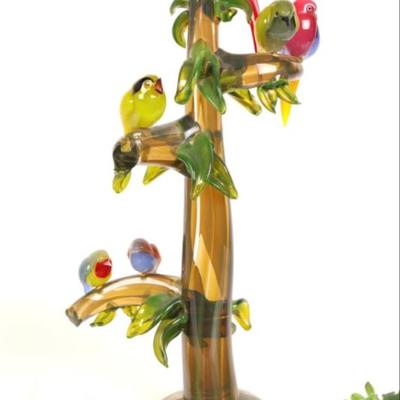 Pino Signoretto Murano glass birds sculpture 30" 