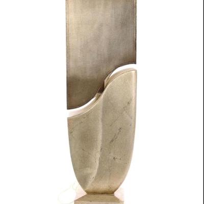 Tall modern pottery lamp