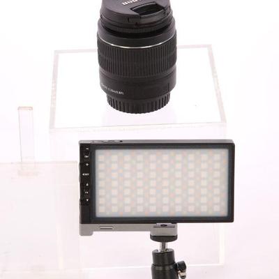 Canon camera lens and video rgb light