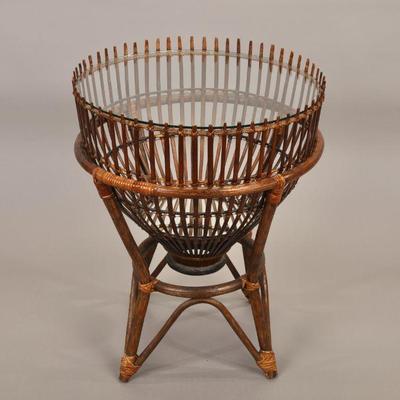 Mid-Century Modern fish Trap basket table #2