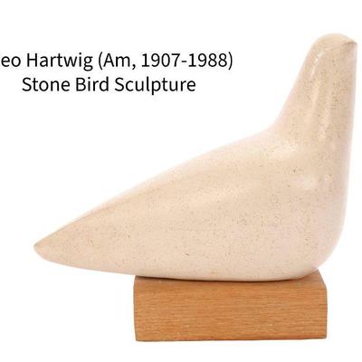 Cleo Hartwig carved stone bird sculpture