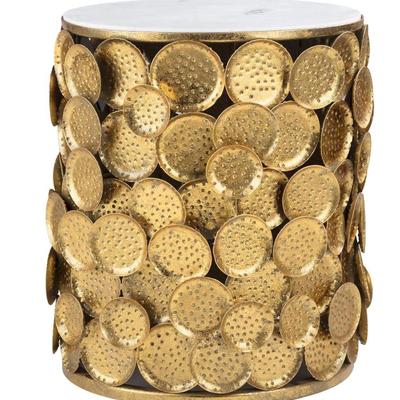 Tov "Brie" gold metal and marble top table