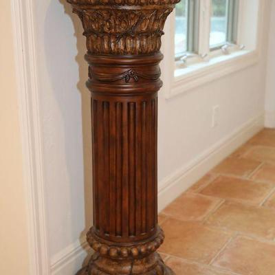 Pedestal with marble top