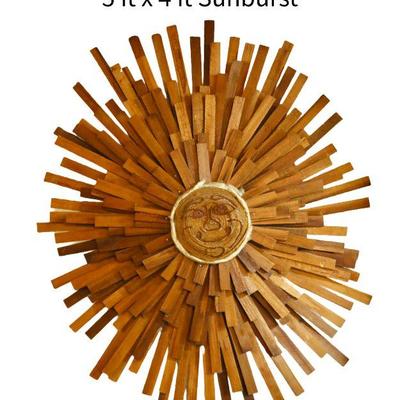 Mid-Century Modern Sunburst wall Sculpture