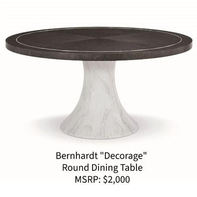Bernhardt "Decorage" round tulip base dining table