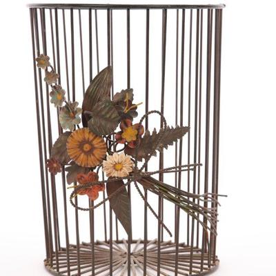 Metal flowers basket