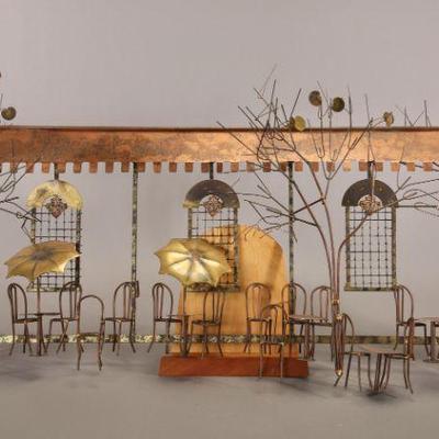 Curtis Jeré MCM metal wall sculpture