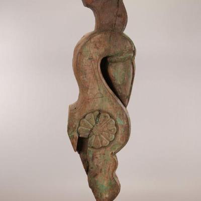 Large architectural salvage sculpture - wood from Tibetan Temple