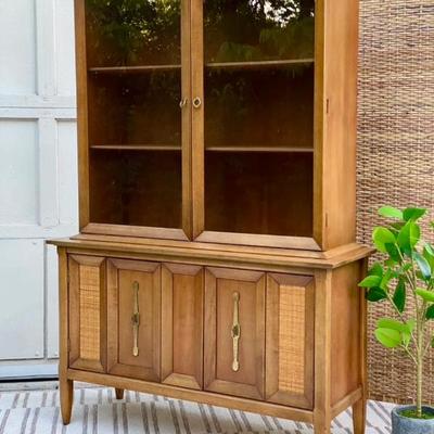 Mid-Century Modern china cabinet hutch