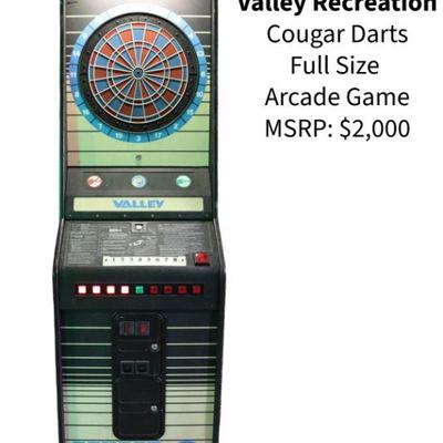 Valley Recreation Cougar Darts Arcade Game