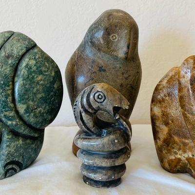 Hand Carved Stone Animals 