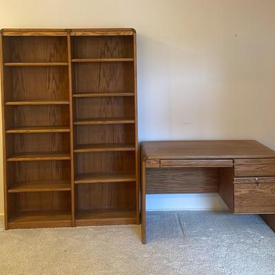 Book Shelf And Desk 