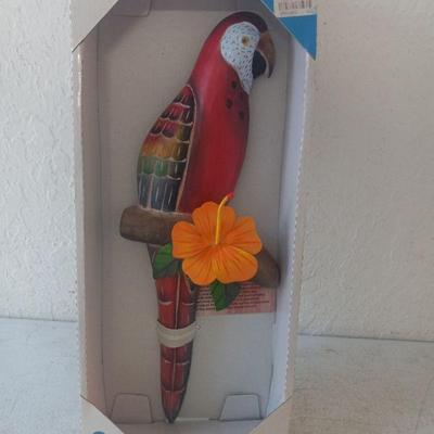 T.I. Designs Hand Crafted Parrot Wall Hanging - 5½" x 13"